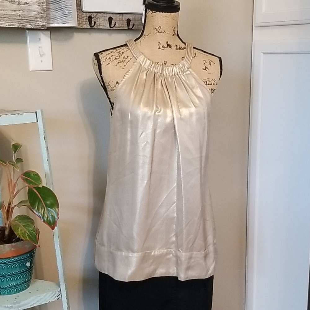 White House Black Market Gold Top